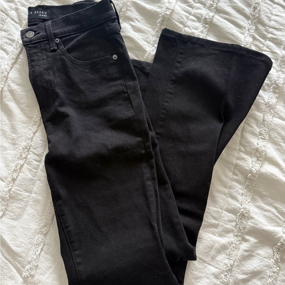 Veronica Beard Beverly Flare Black Jeans - Picture 4 of 7